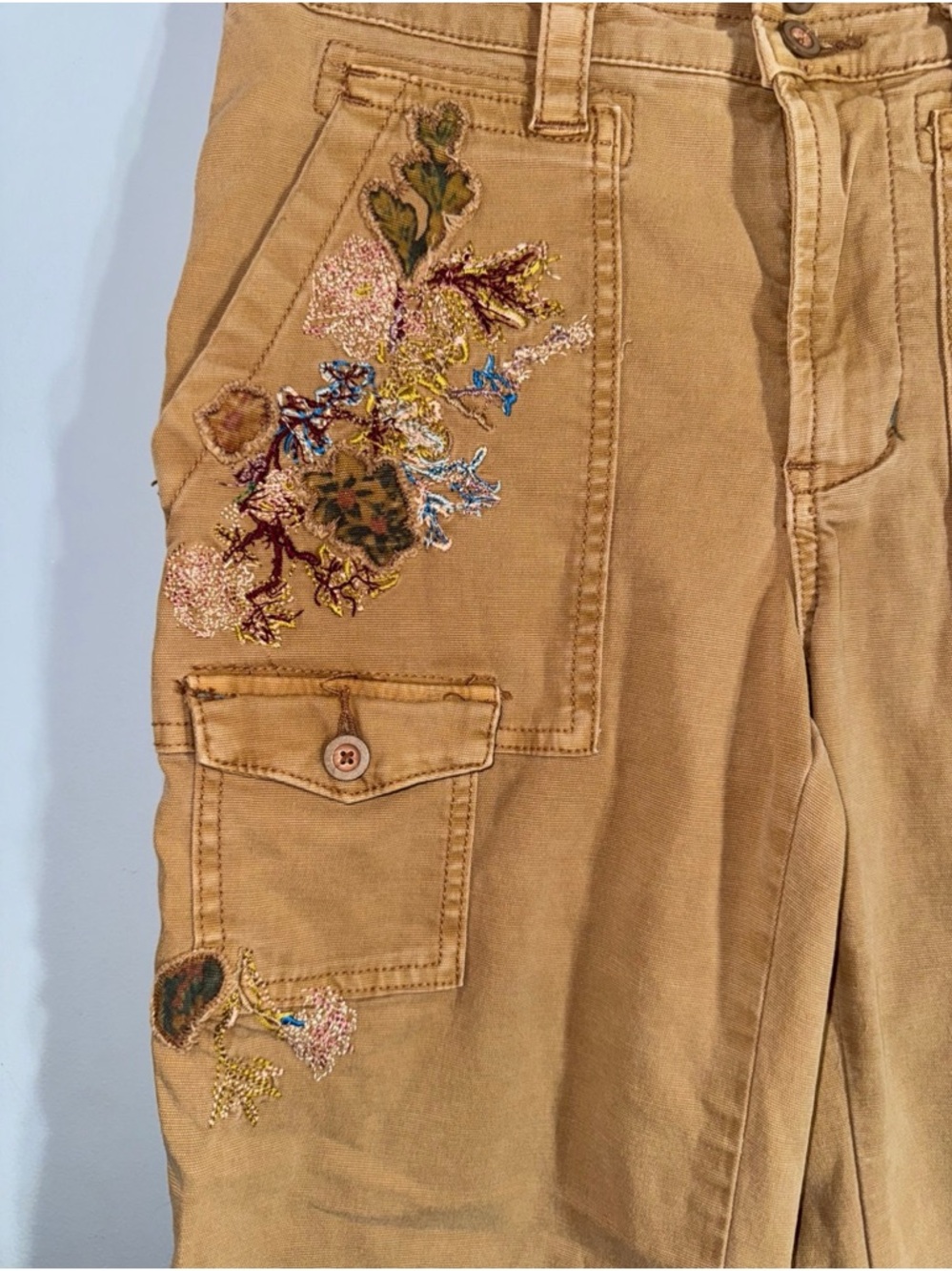 Anthropologie The Wanderer Rust-Tan High-Waist Utility Pants - Picture 7 of 9